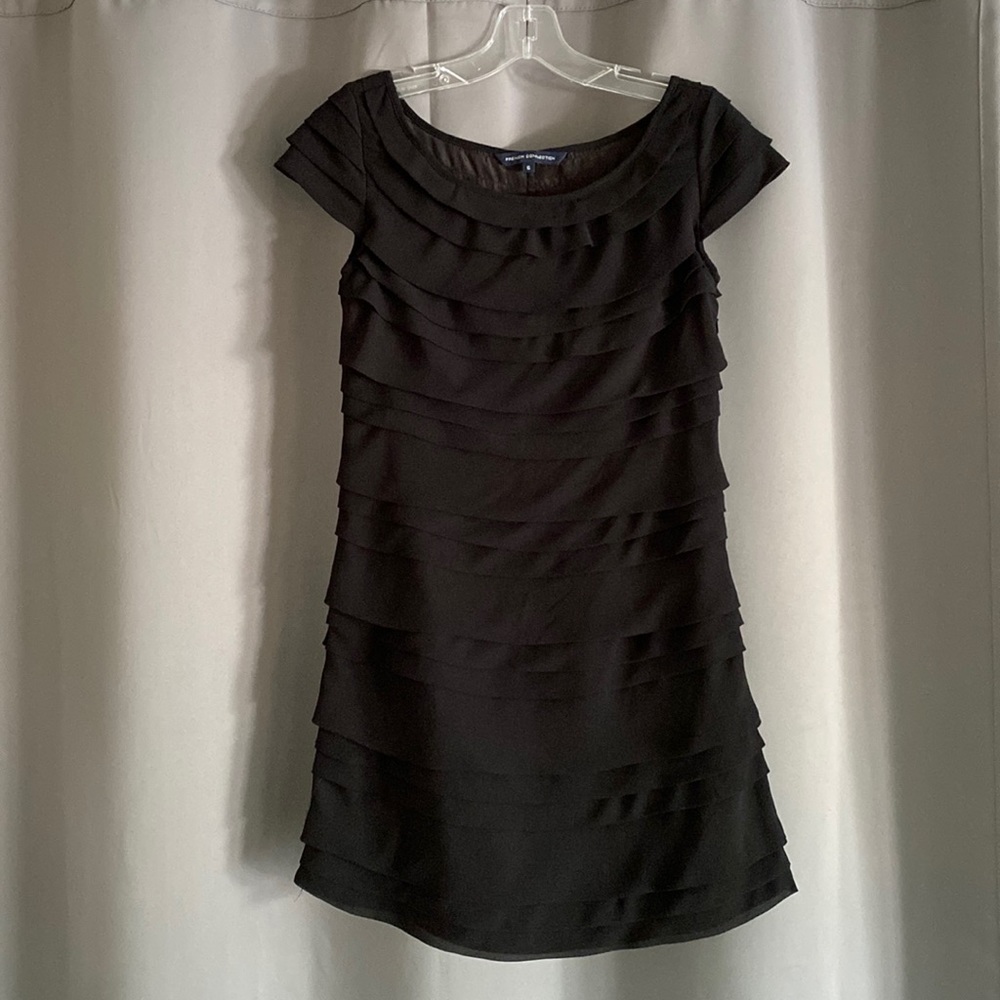 Ruffle black dress